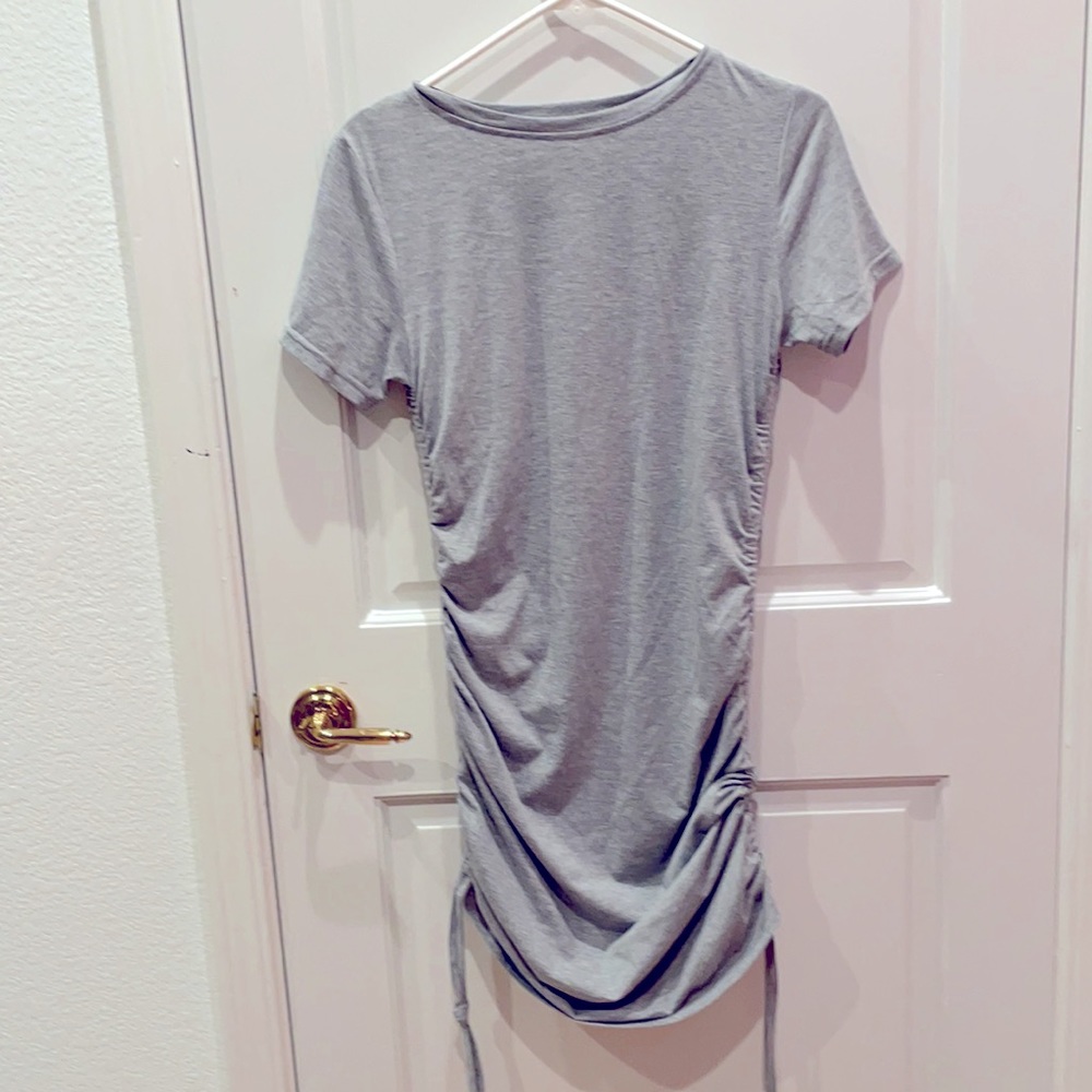 Ruched Grey Dress